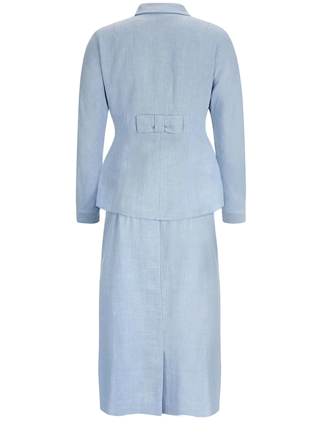 1940s Vintage Freedom Skirt Suit in Powder Blue