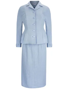 1940s Vintage Freedom Skirt Suit in Powder Blue