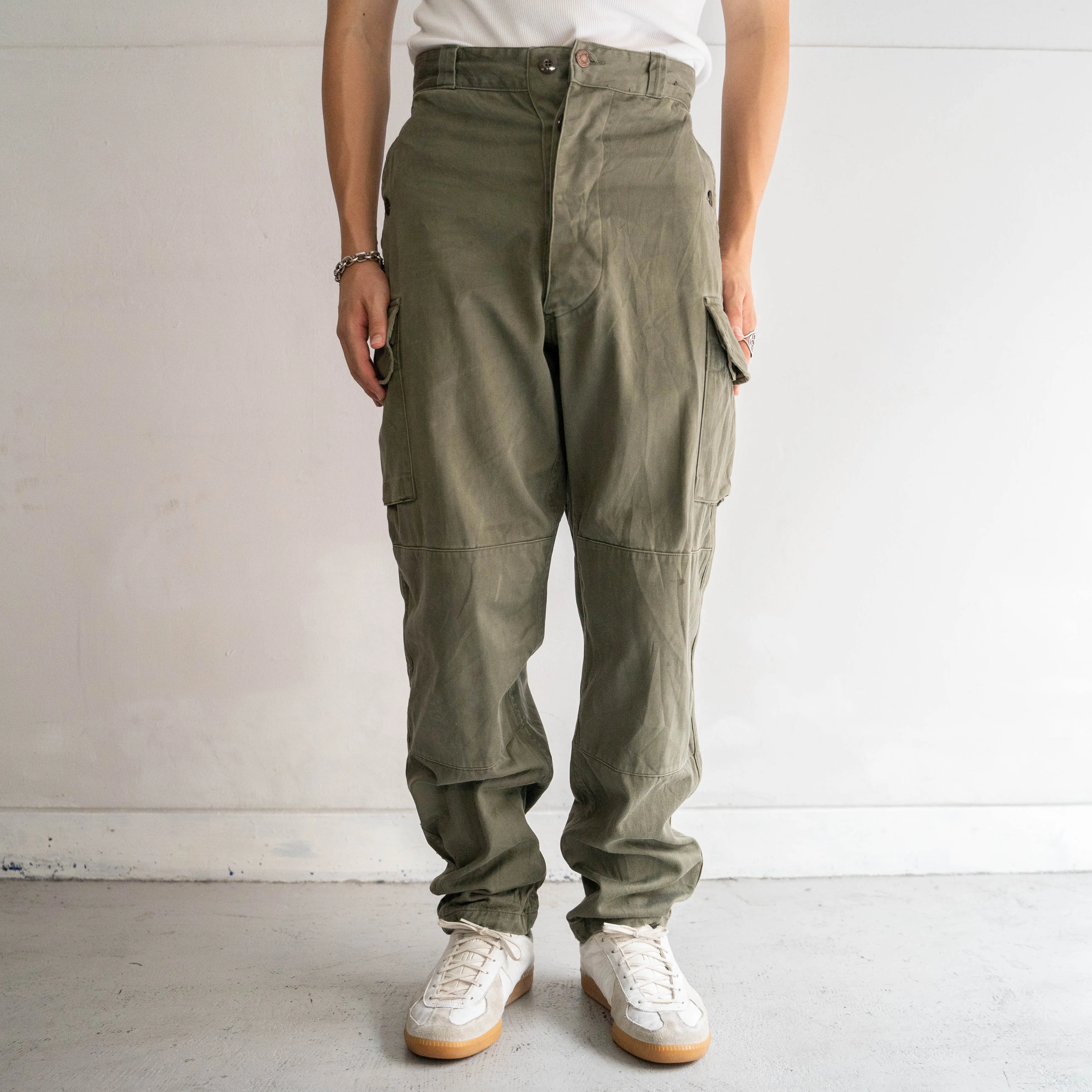 1960-70s French military m64 cargo pants -5　