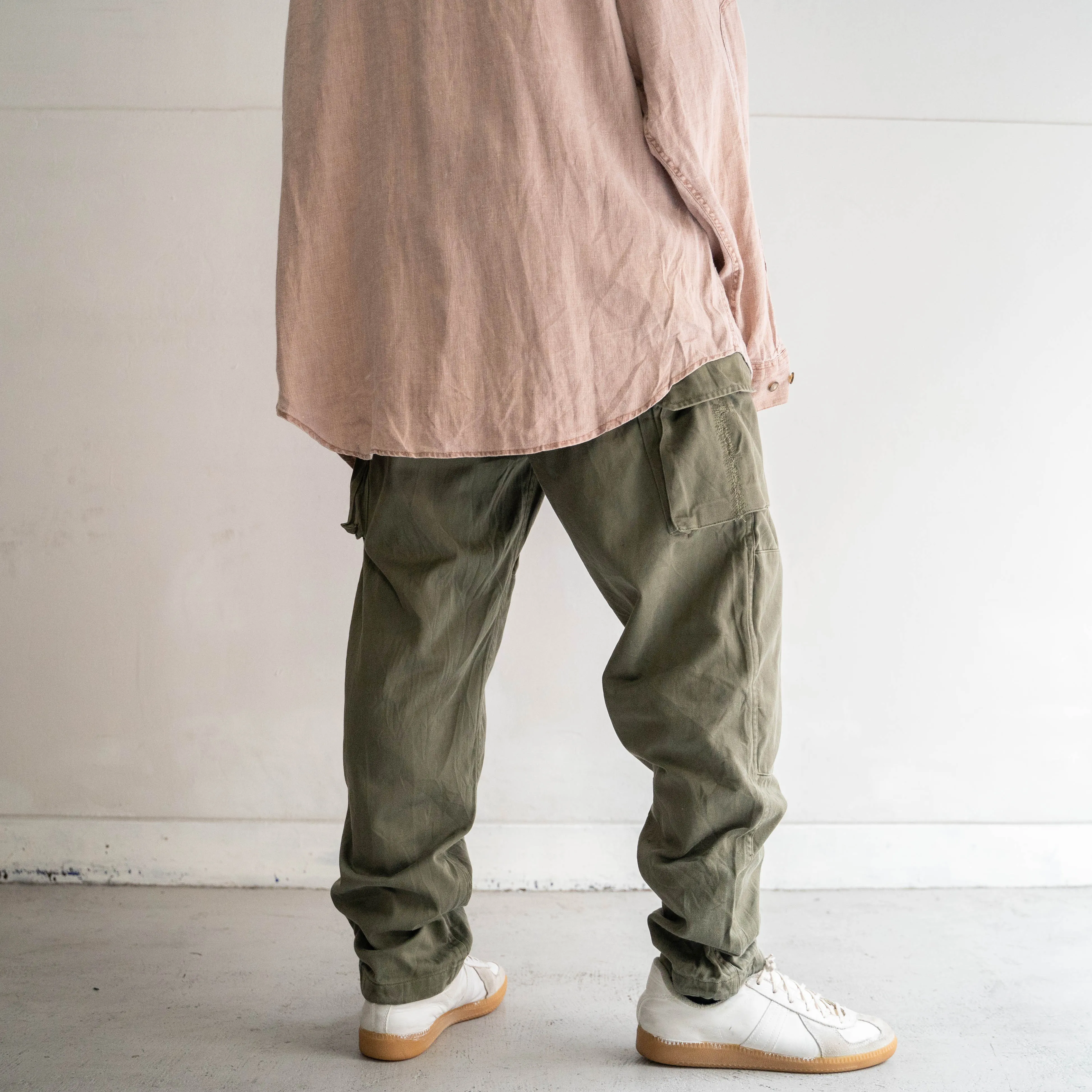 1960-70s French military m64 cargo pants -5　