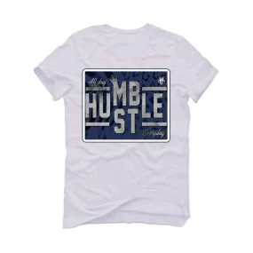 Air Jordan 12 "indigo Stone Blue" White T-Shirt (always hustle)