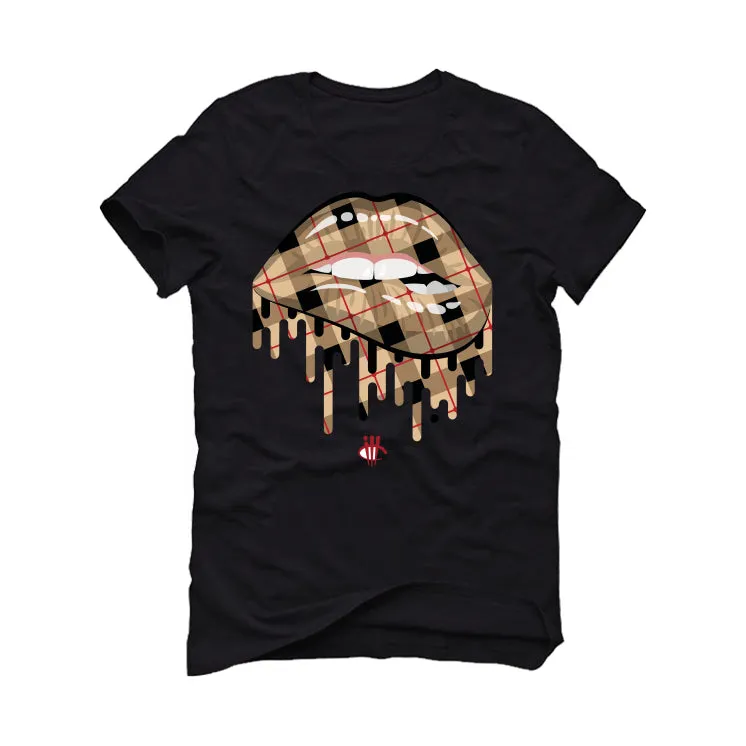 AIR JORDAN 5 "PLAID" | illcurrency Black T-Shirt (Plaid Lips)