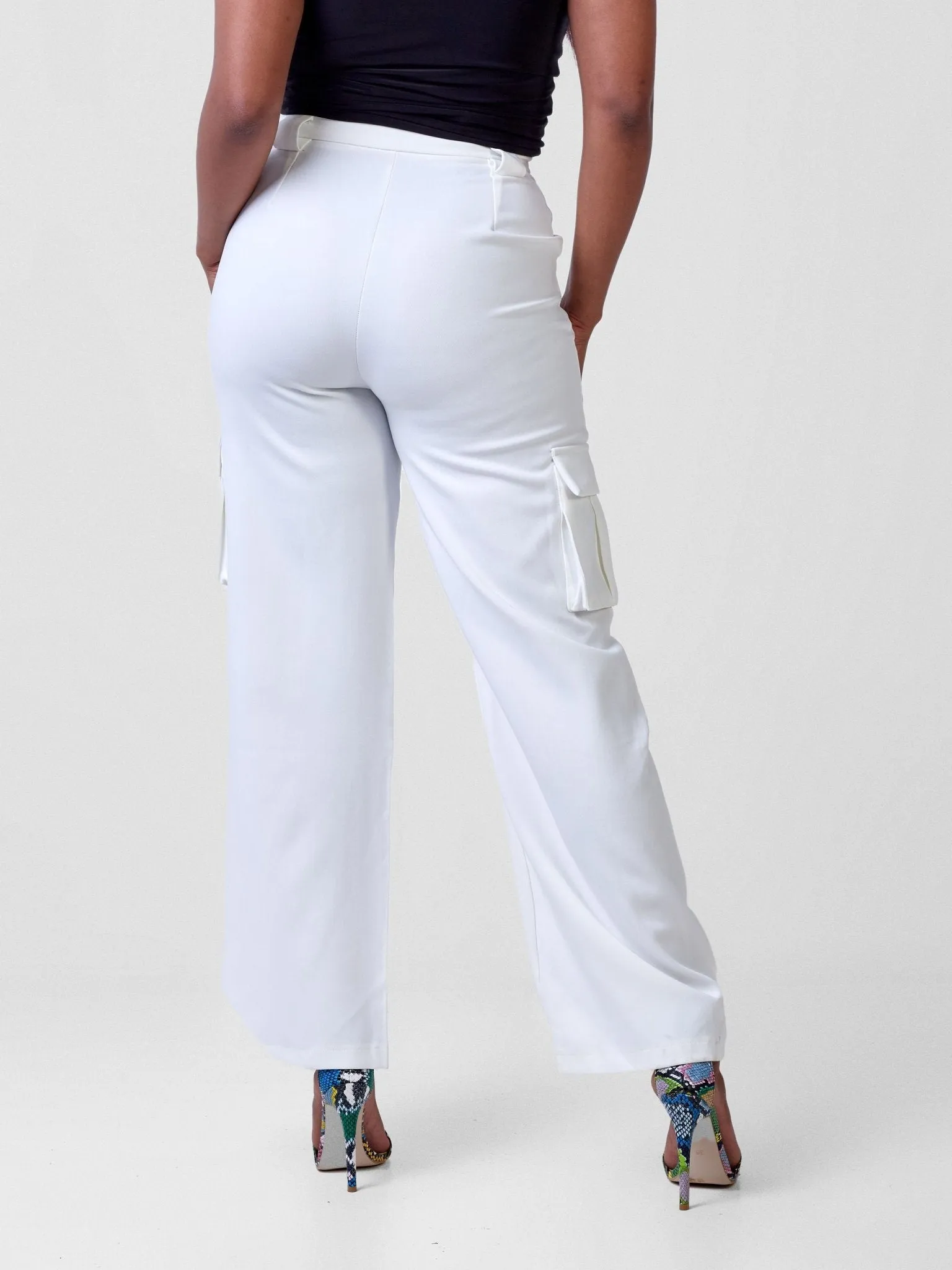 Anika Fabiana Wide Leg Cargo Trousers - White