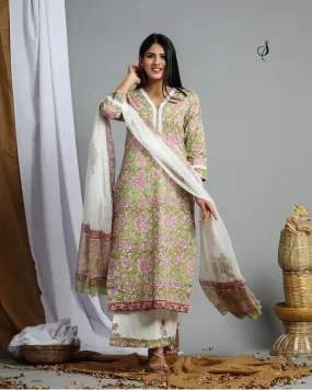 Appealing Floral Pure Cotton Suit Set (CSS05)