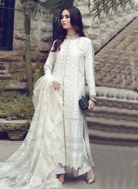 Appealing Look Off-White Color Cotton Fabric Palazzo Salwar Kameez