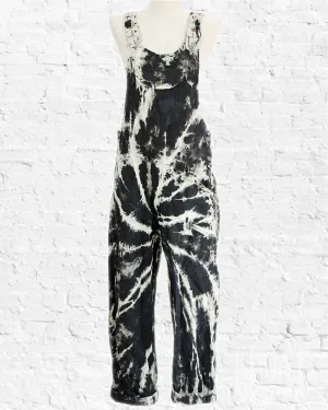 Black Tie Dyed Maya Overalls