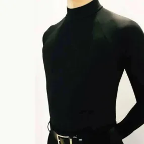 Black Turtleneck Latin Shirt