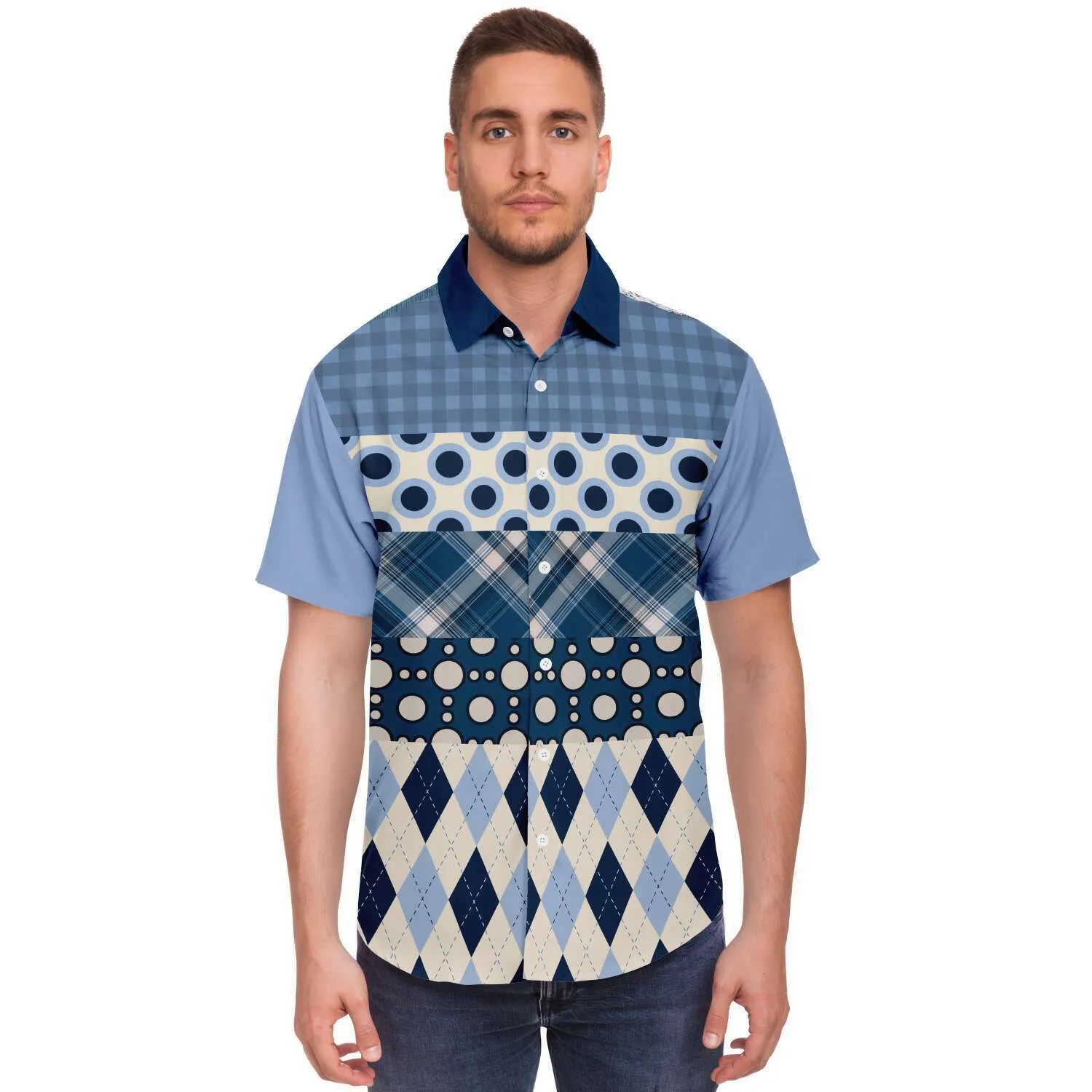 Blueberry Hill Button Short Sleeve Down Shirt