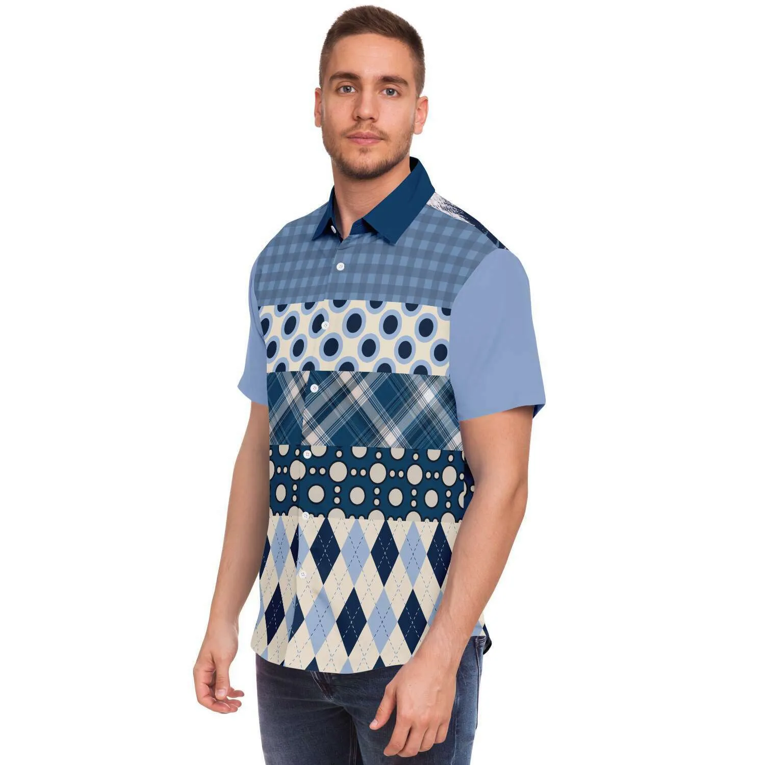 Blueberry Hill Button Short Sleeve Down Shirt