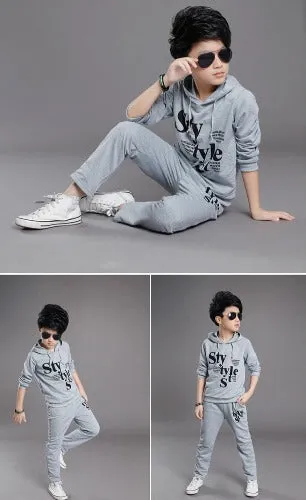 Boys letter print Tracksuit  Tops & Pants