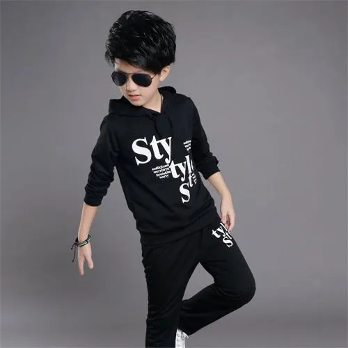 Boys letter print Tracksuit  Tops & Pants