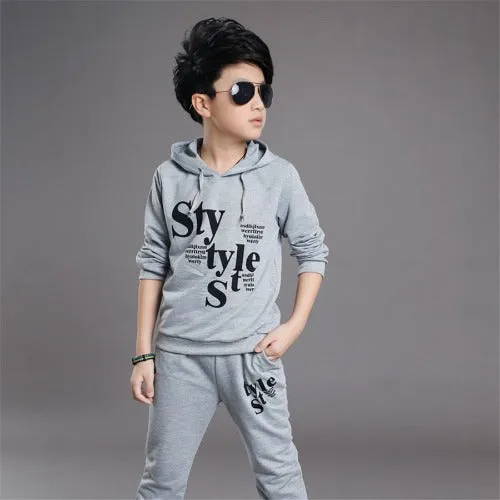 Boys letter print Tracksuit  Tops & Pants