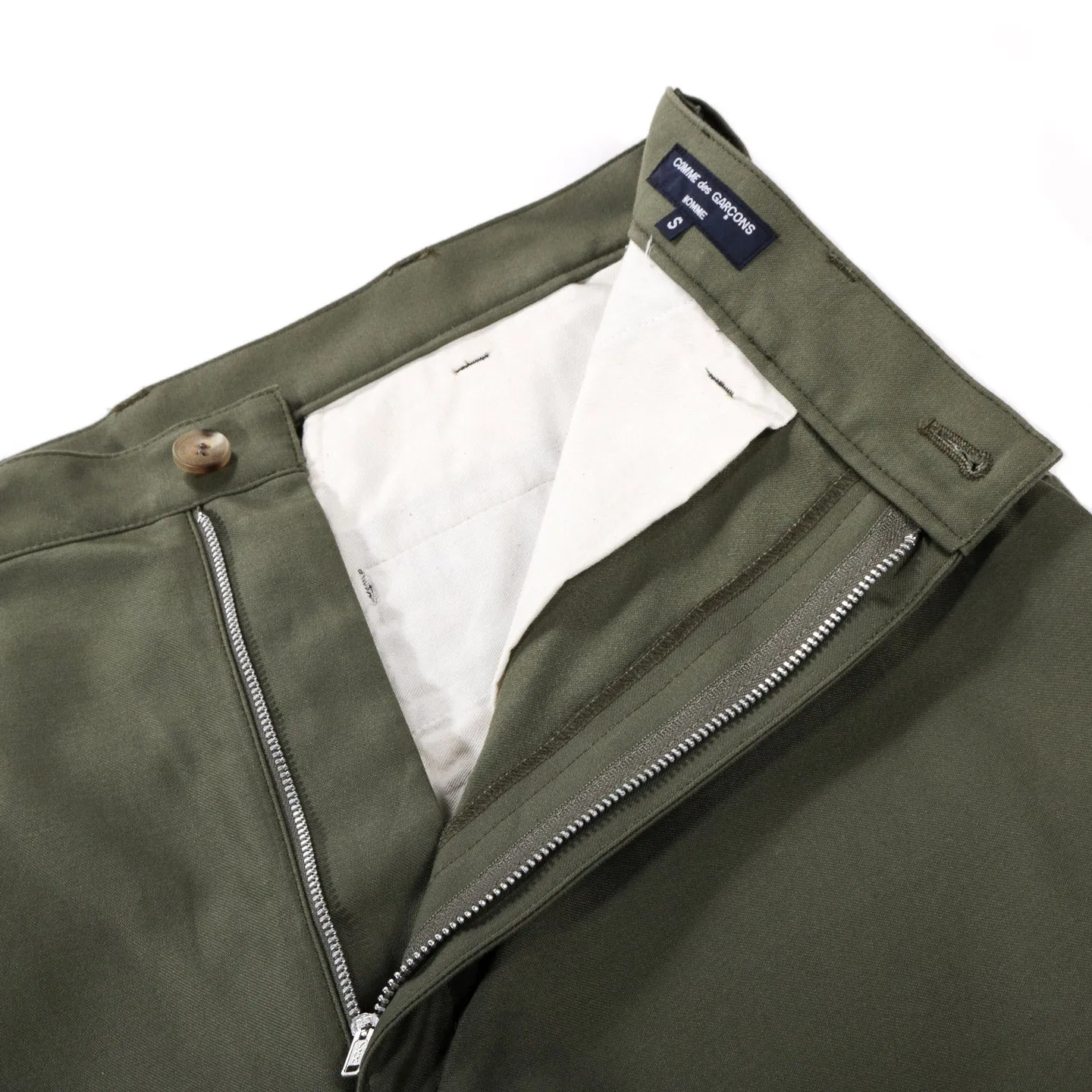 COMME DES GARCONS HOMME P020 WIDE CHINO PANT KHAKI