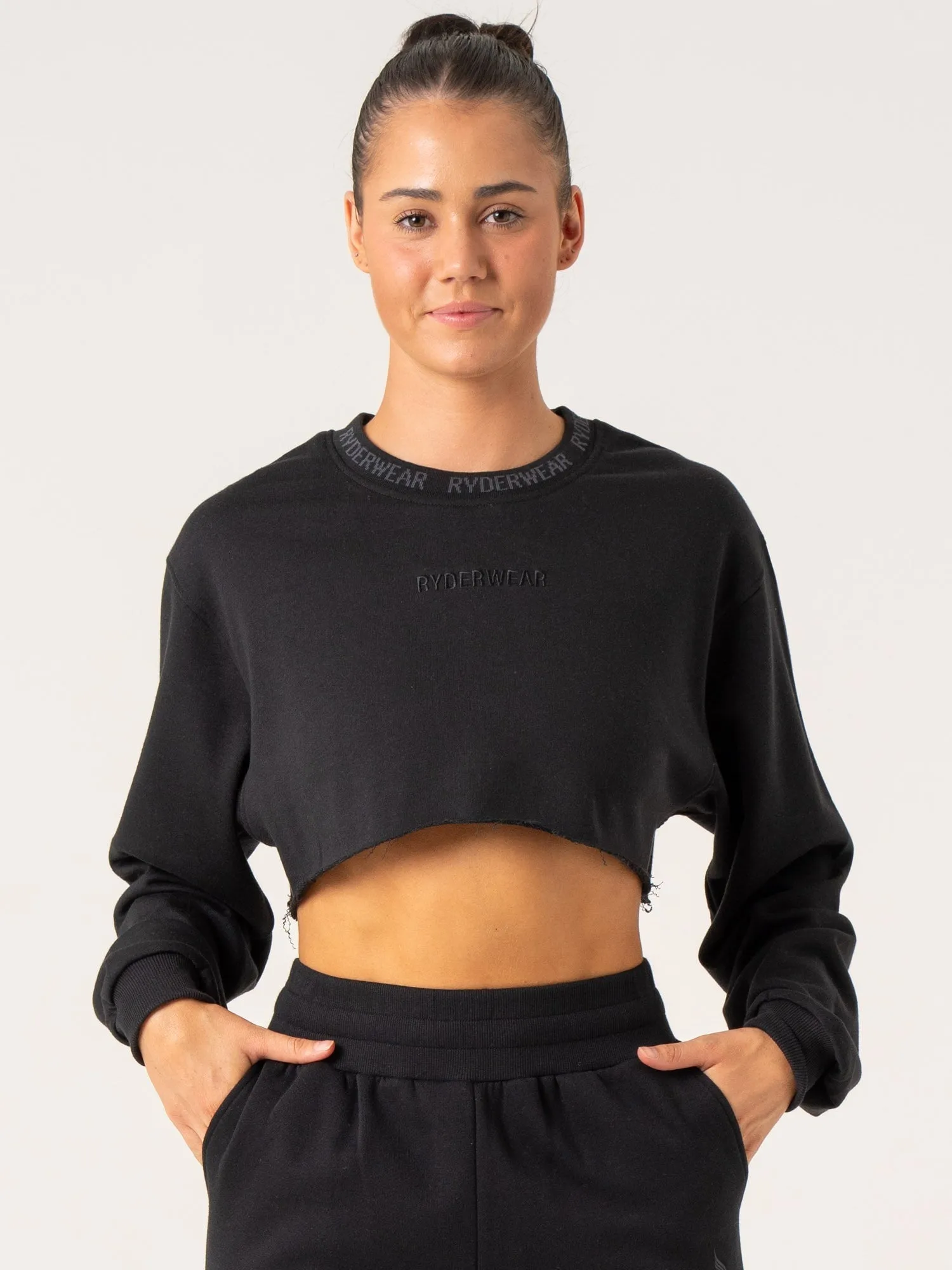 Cropped Sweater - Black