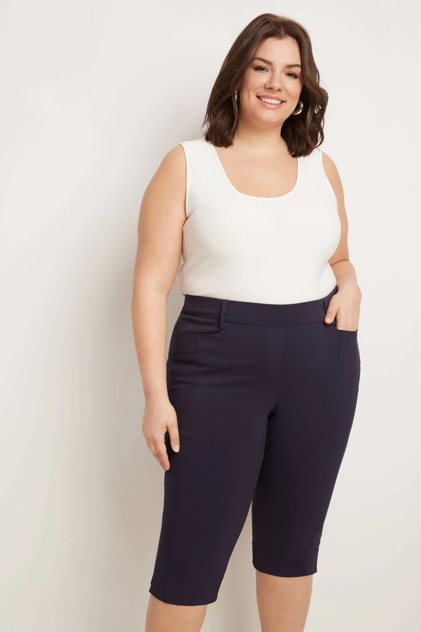 Curvy Capri with Flattering Wide Waistband