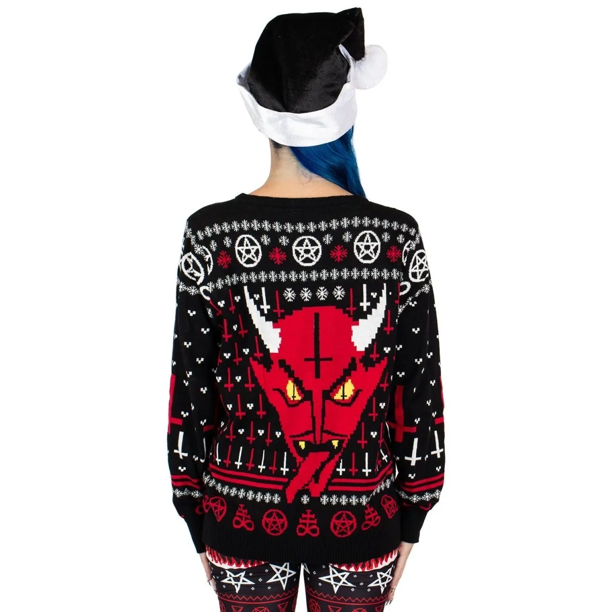 Demon Face Knit Christmas Sweater