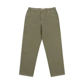 Dime Relaxed Denim Pants Green Washed