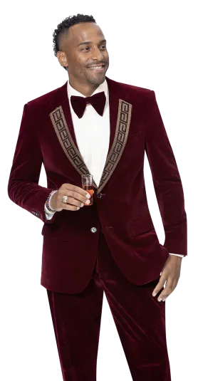 EJ Samuel Burgundy Suit JP110