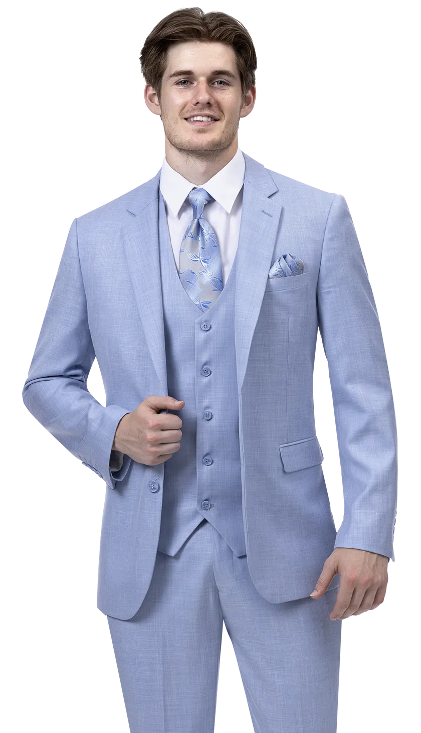 EJ Samuel Sky Blue Modern Fit Suit M18022