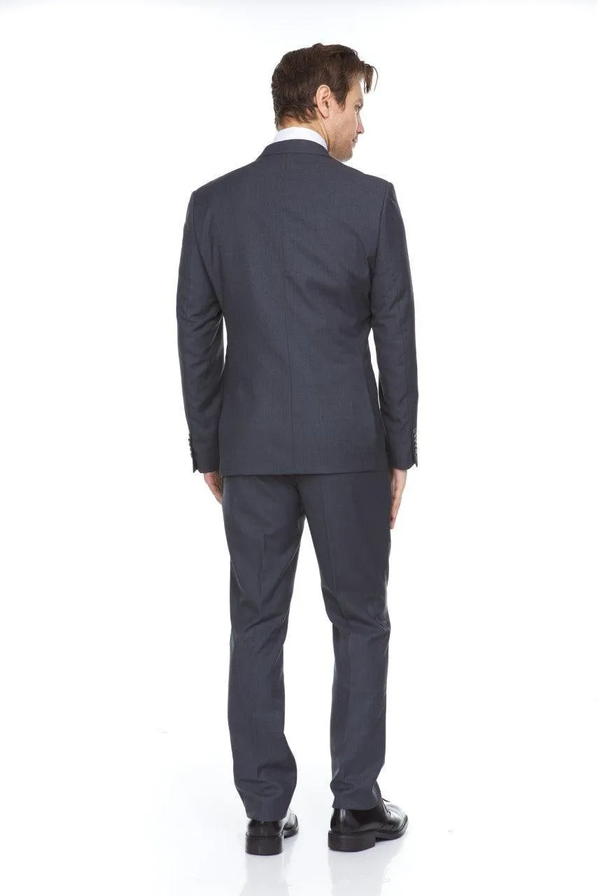 Ferera Collection-Men's 3 Piece Modern Fit Suit Color Gray