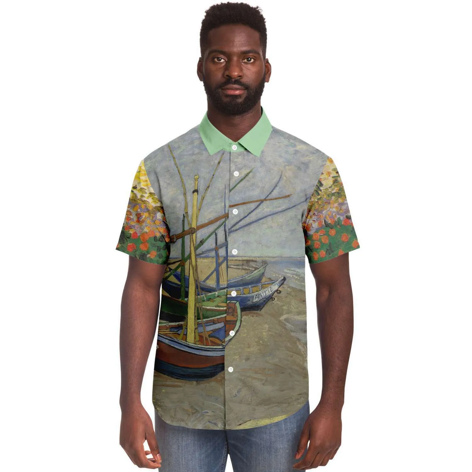 Gone Sailing Short Sleeve Button Down Shirt