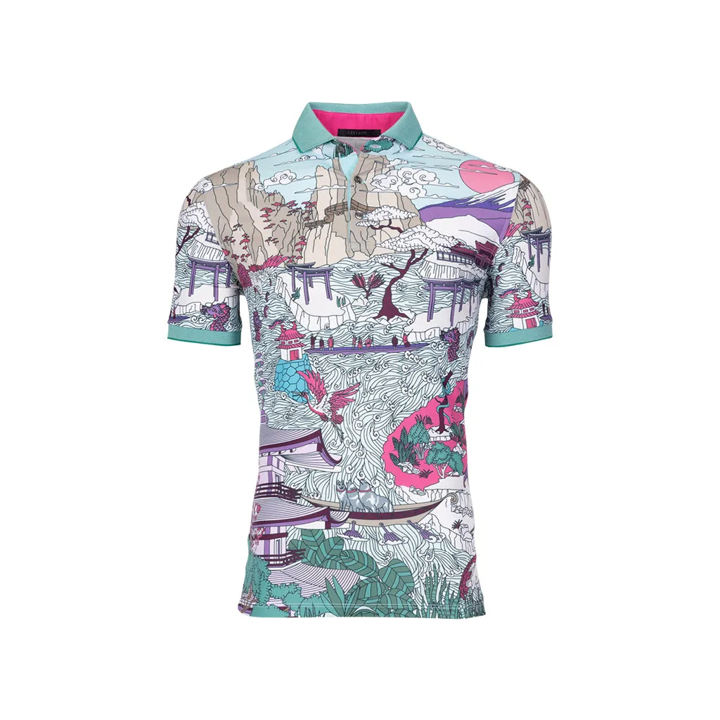 GREYSON FORBIDDEN CITY POLO SKYSTONE