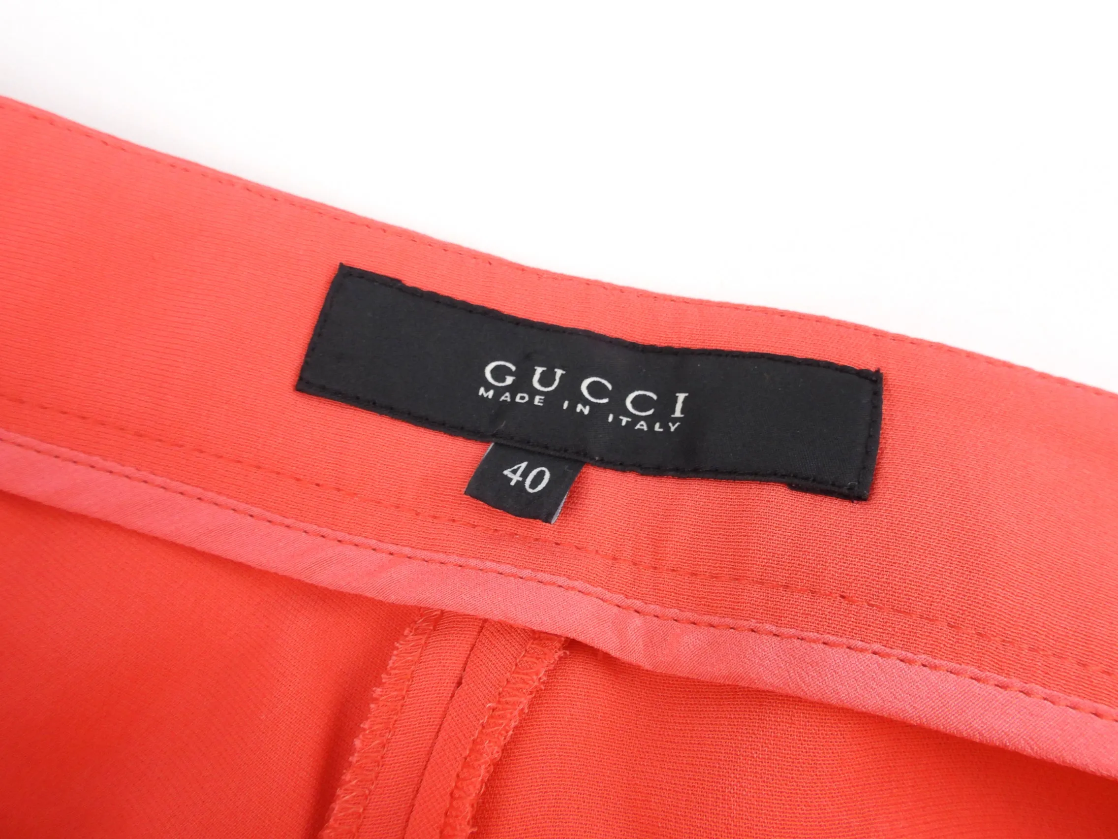 Gucci Salmon Pink Silk Pleated Trouser - 40