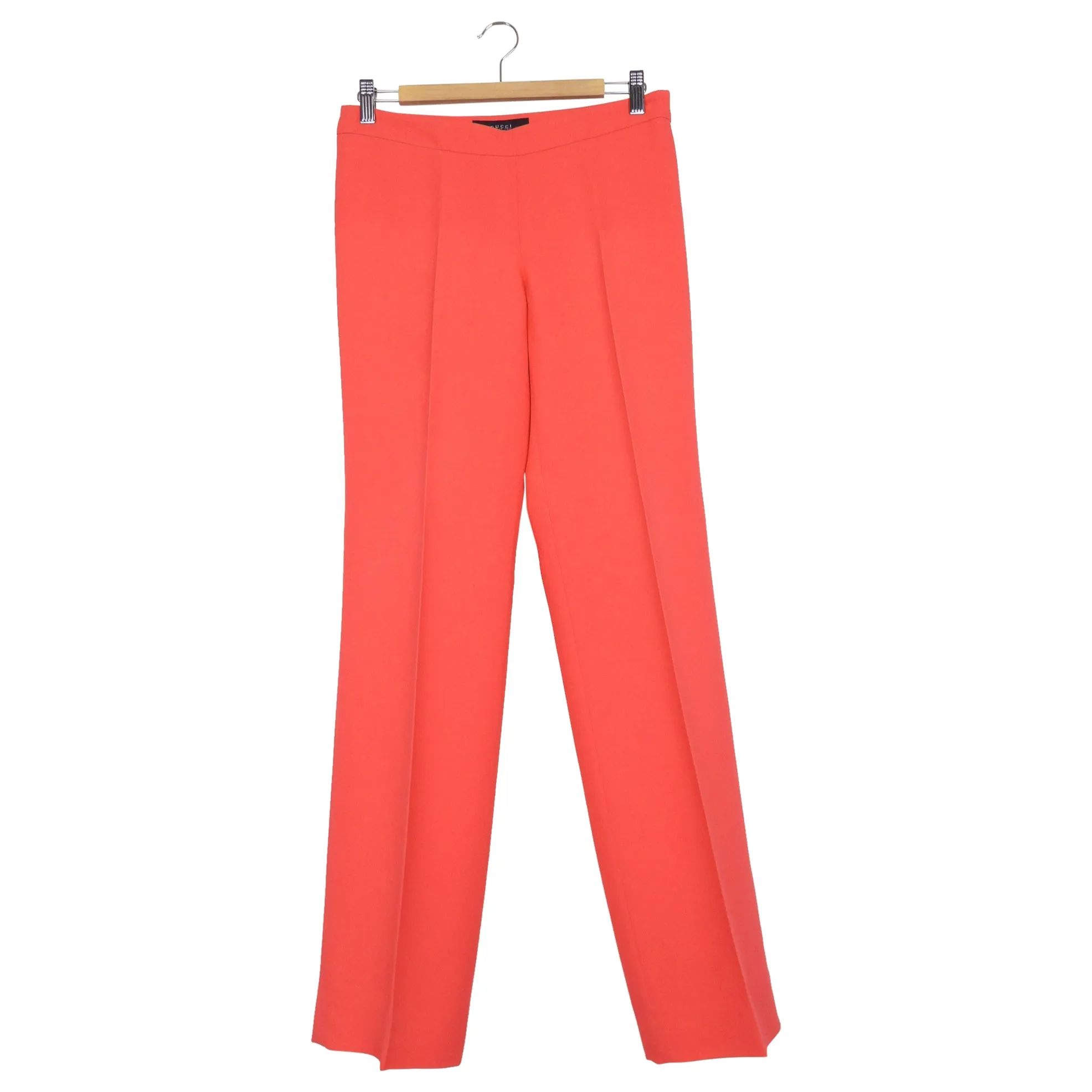 Gucci Salmon Pink Silk Pleated Trouser - 40