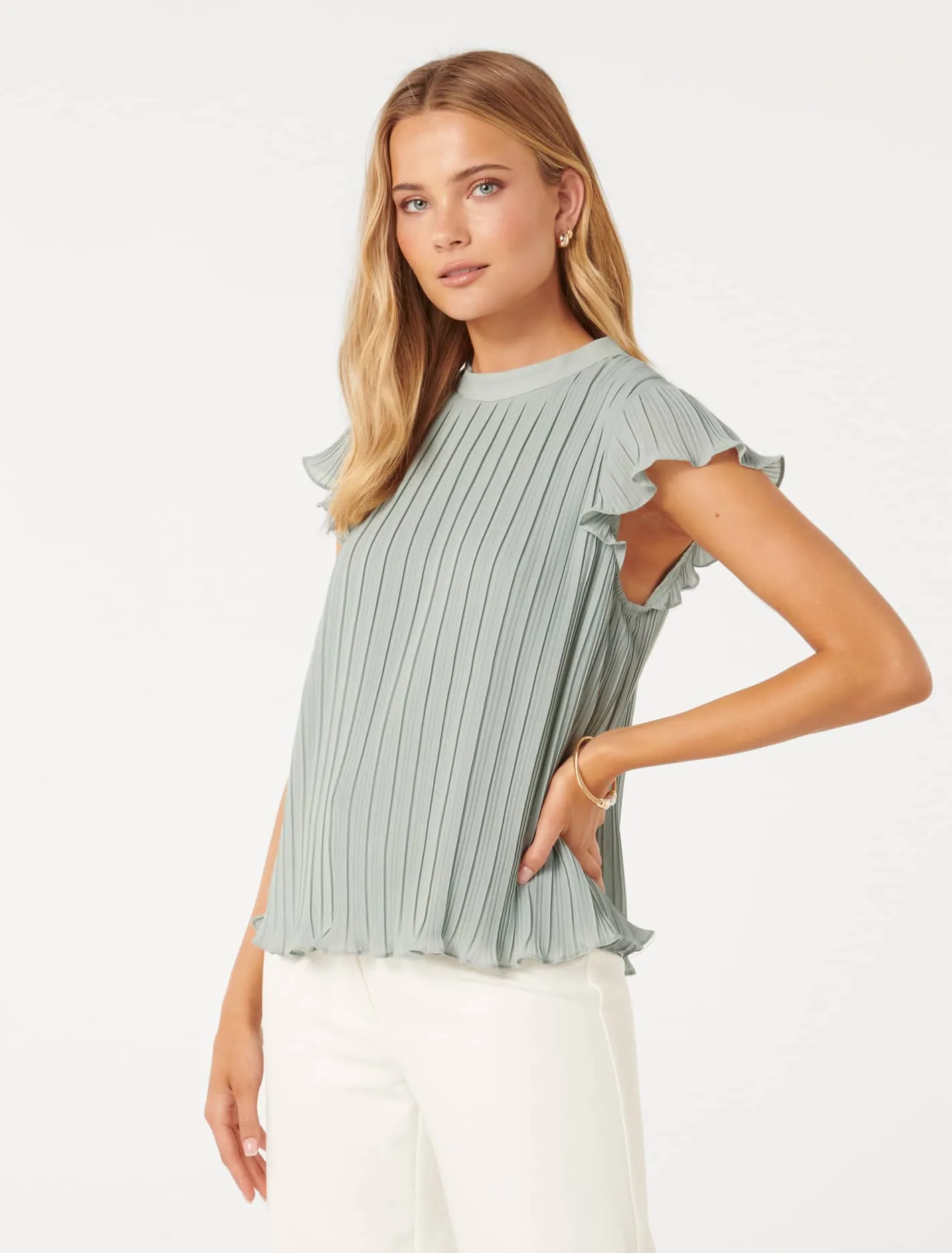 Hannah Flutter Sleeve Blouse