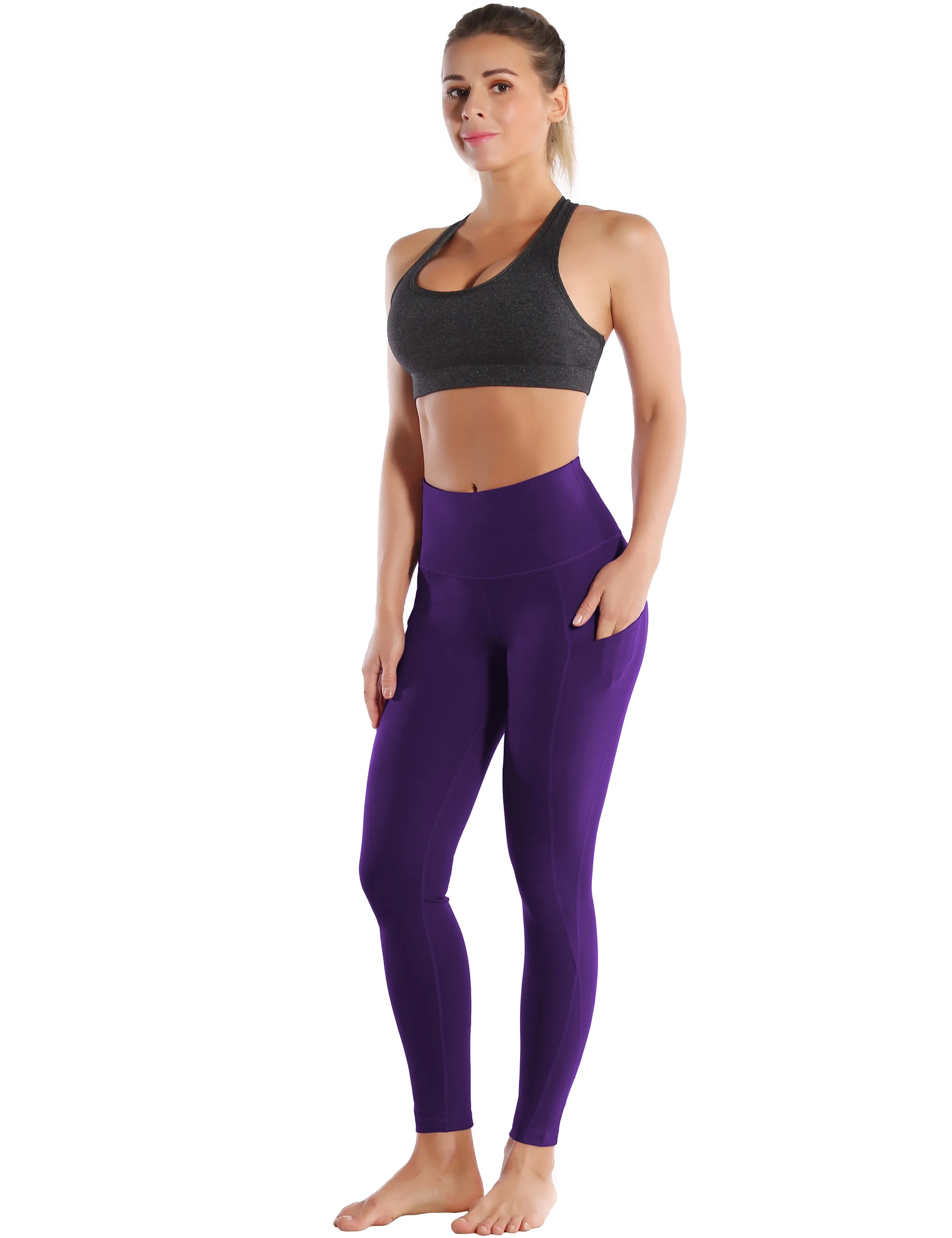 High Waist Side Pockets Yoga Pants grapevine