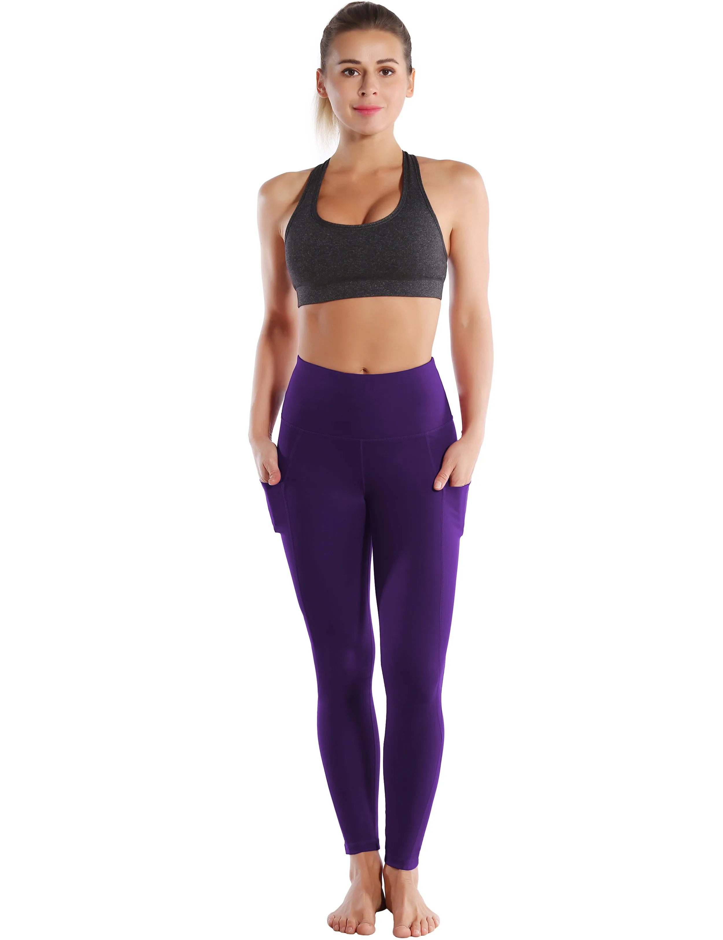 High Waist Side Pockets Yoga Pants grapevine