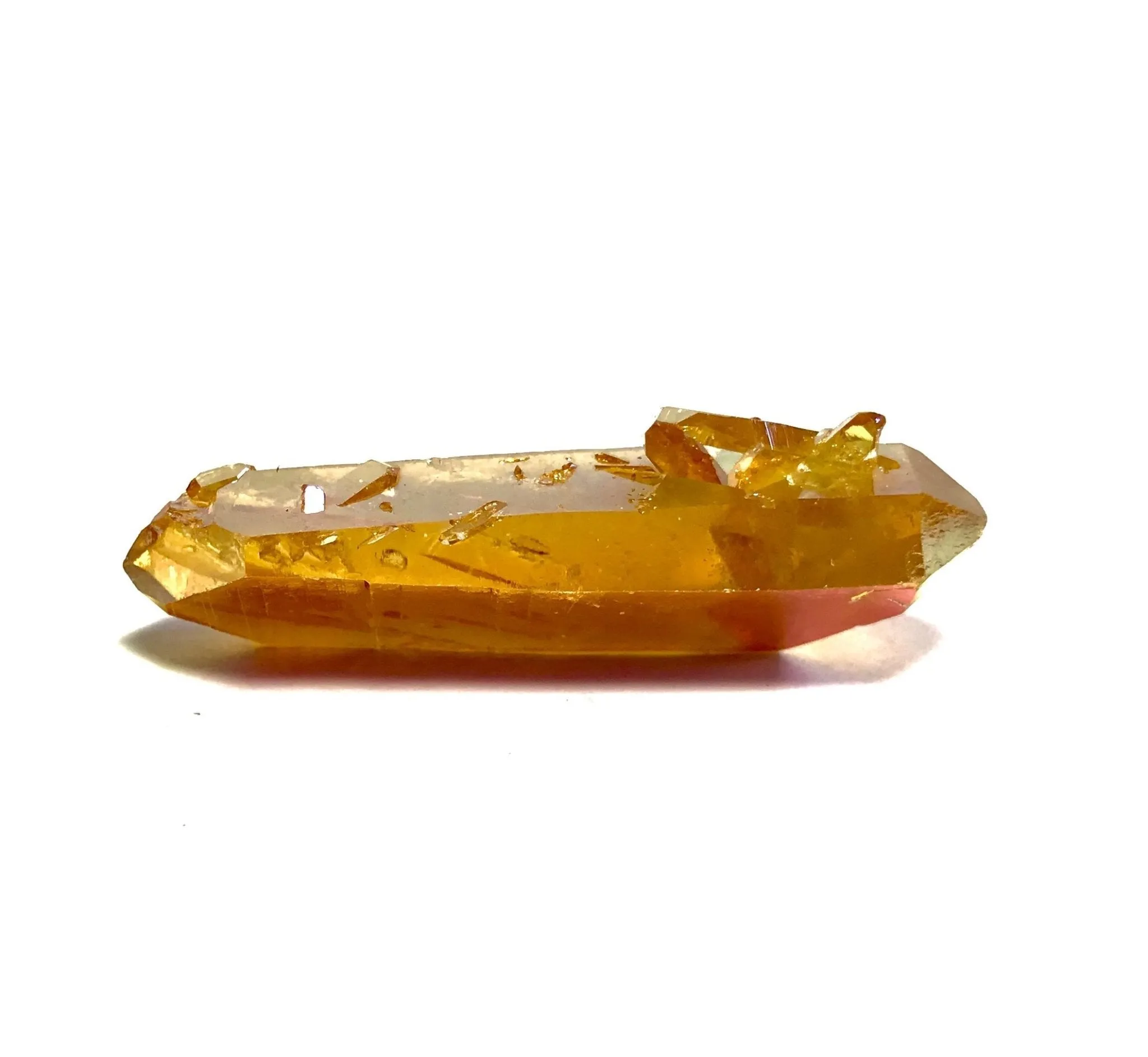 Hopeful Tangerine Aura Crystal