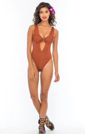 Indah Grove One Piece Swim Suit Henna