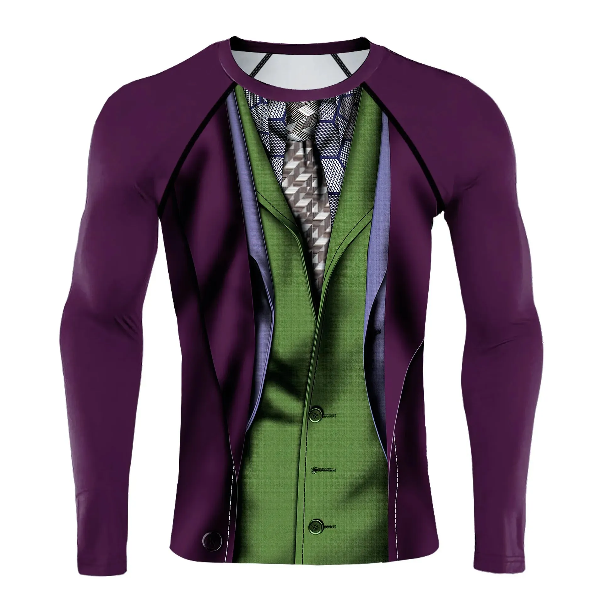 Joker 'Dark Knight | Suit' Long Sleeve Compression Rashguard