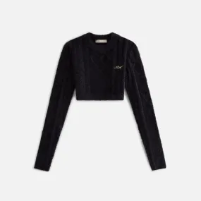 Kith Women Maddox Mohair Cropped Long Sleeve - Black