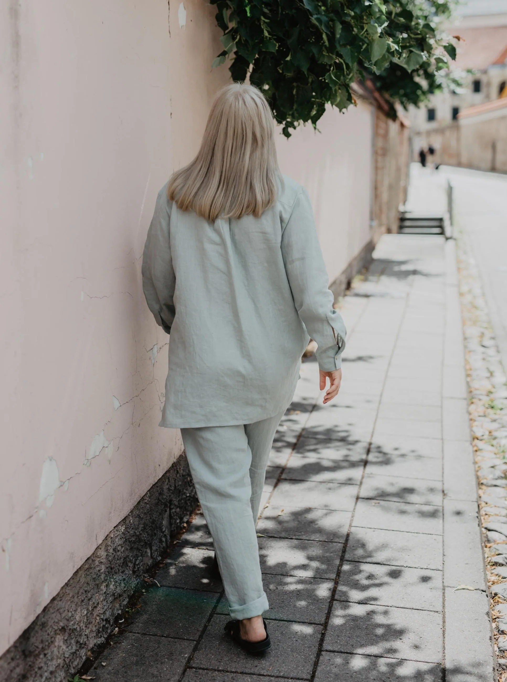 Linen Suit Set Sahara - Sage Green