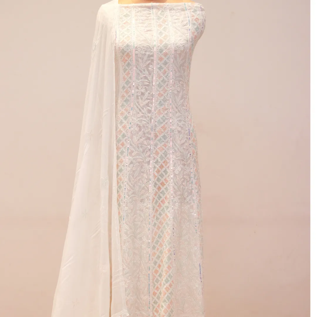 Lucknowi Chikankari Anarkali suit