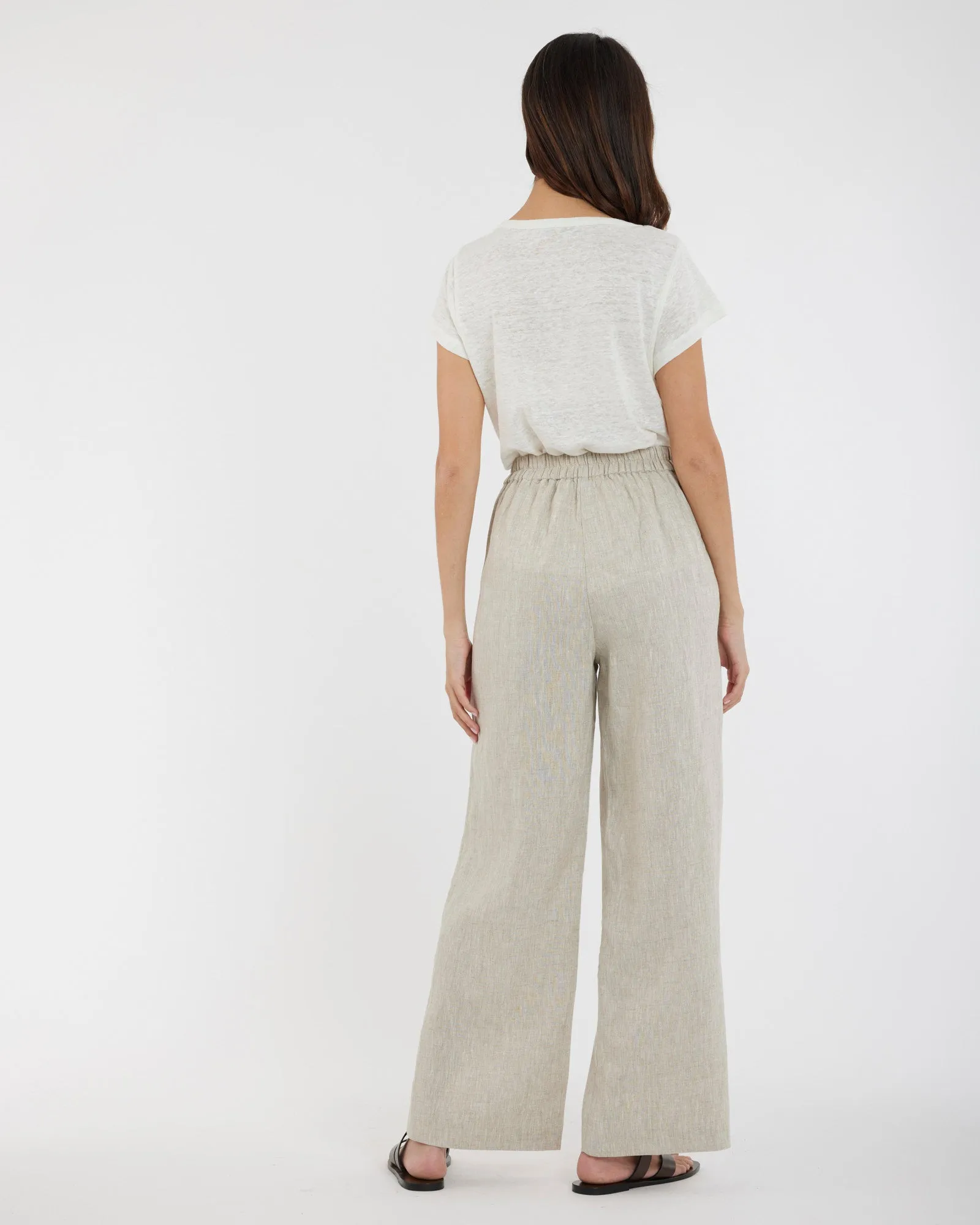 Mabel Linen Pant - Natural