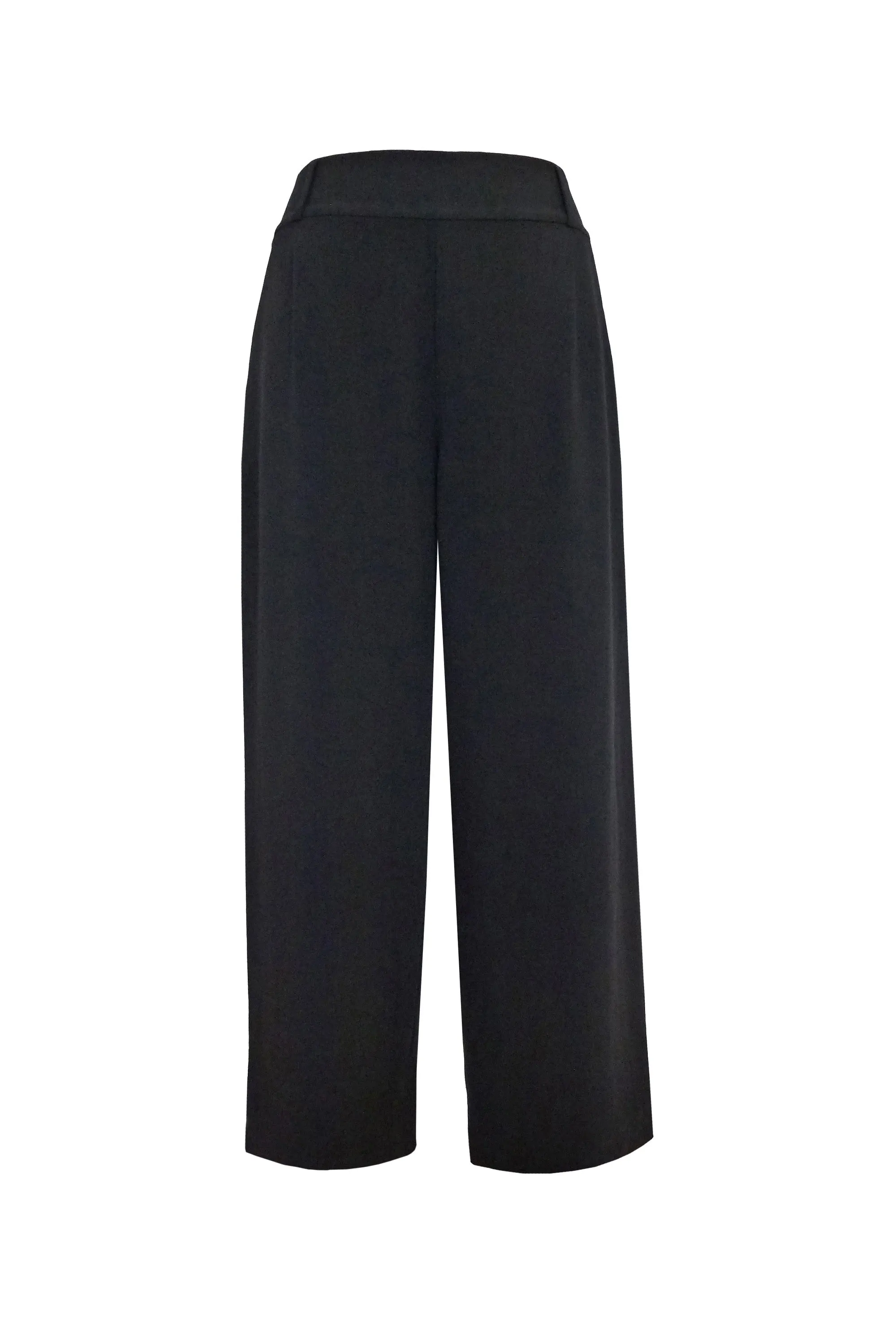 Maggie Wide Leg Crop Black Pant