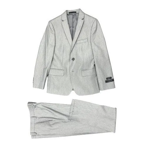 Marc New York Boys Skinny Light Grey Sharkskin Suit W0707