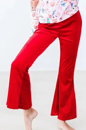 Mila & Rose - Red Velvet Bell Bottom Pants