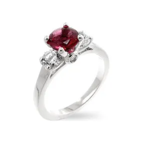 Mini Pink Tourmaline Triplet Ring