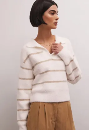 Monique Stripe Sweater-Sandstone