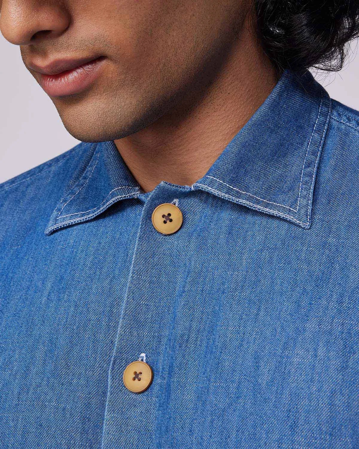 Navy Denim Shirt