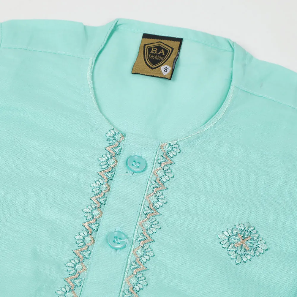 Newborn Boys Shalwar Suit - Cyan