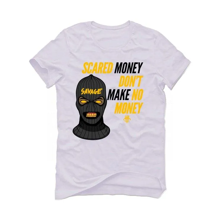 Nike dunk low "goldenrod" White T-Shirt (Scared money)