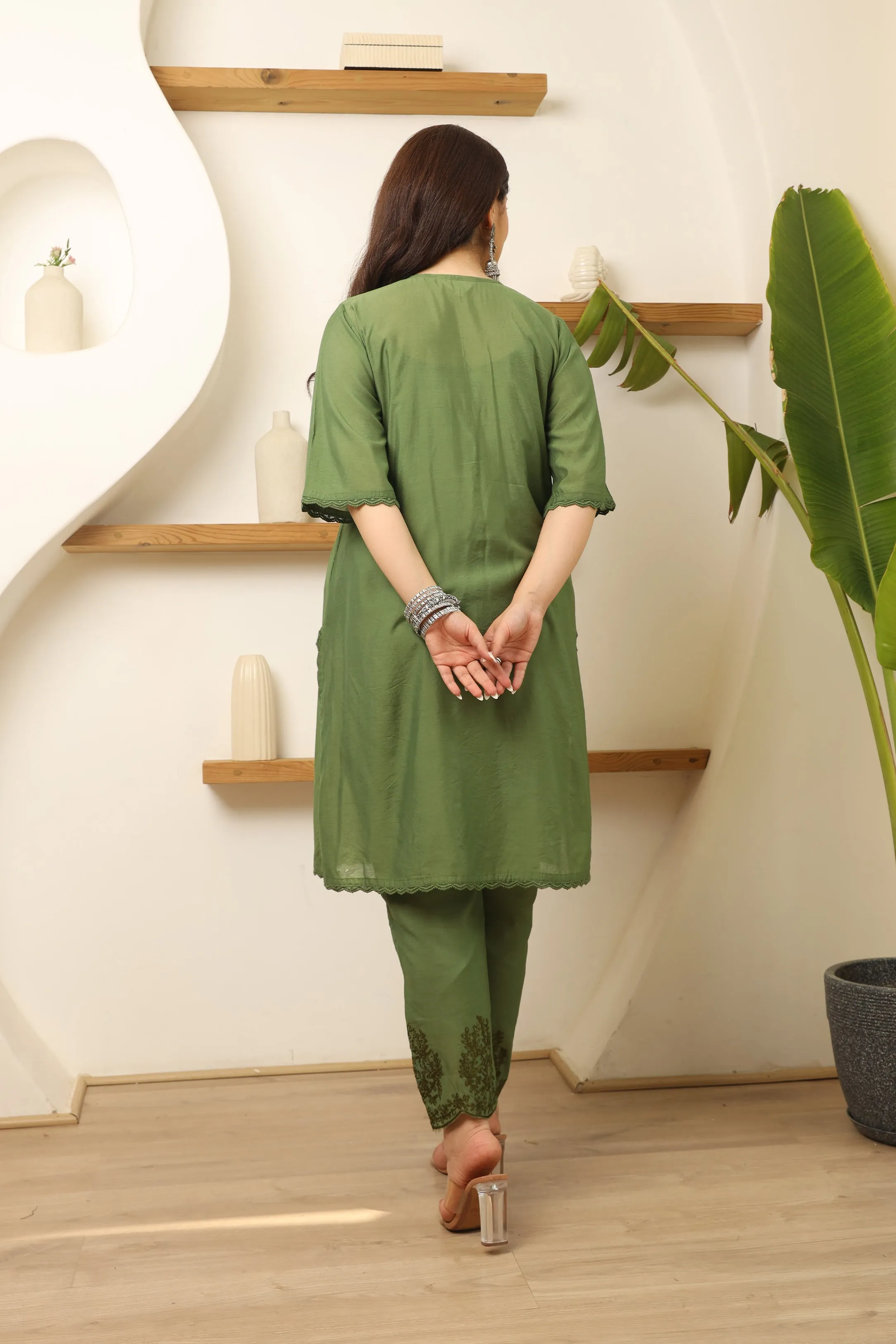 Olive Elegance suit set