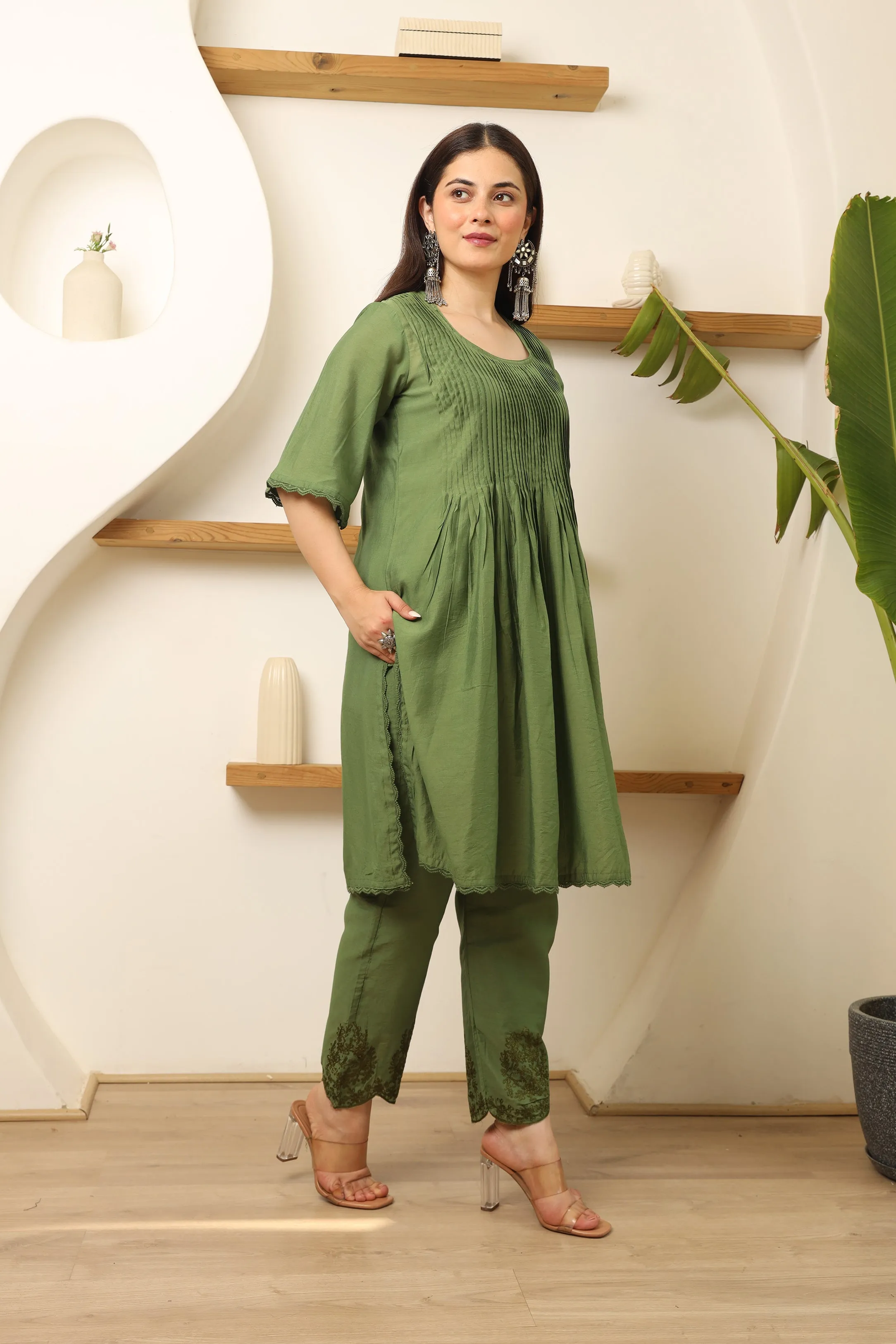 Olive Elegance suit set