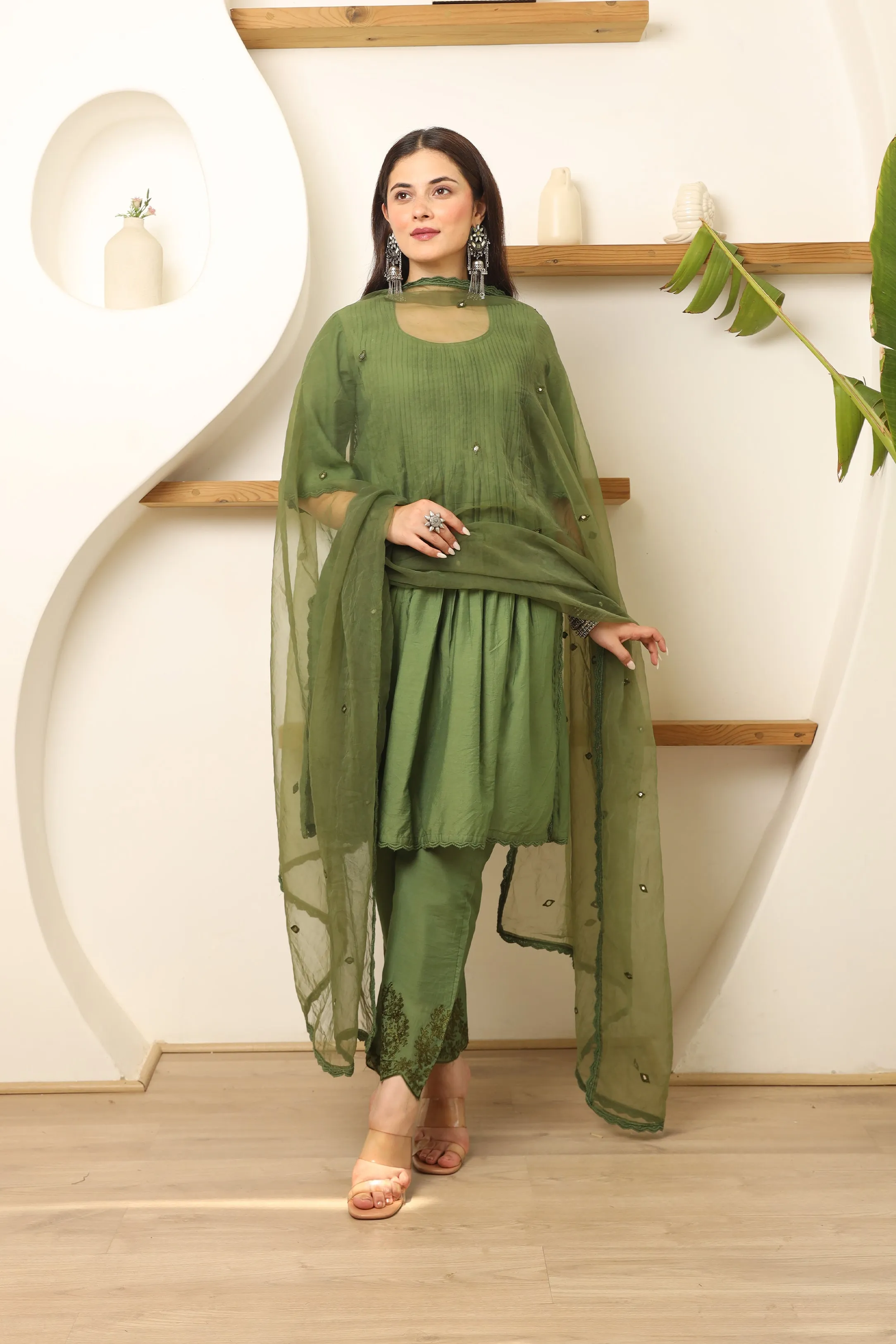 Olive Elegance suit set