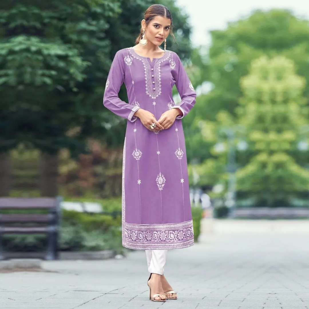 Party Wear Lucknowi Women Kurta Pant Suit